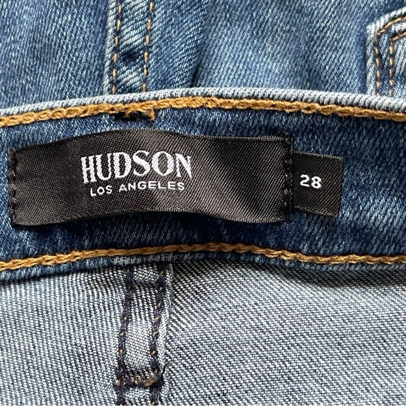 Hudson Jeans Women’s Nico Super Skinny Blue Denim Jeans Size 28 Step Hem - Picture 8 of 10